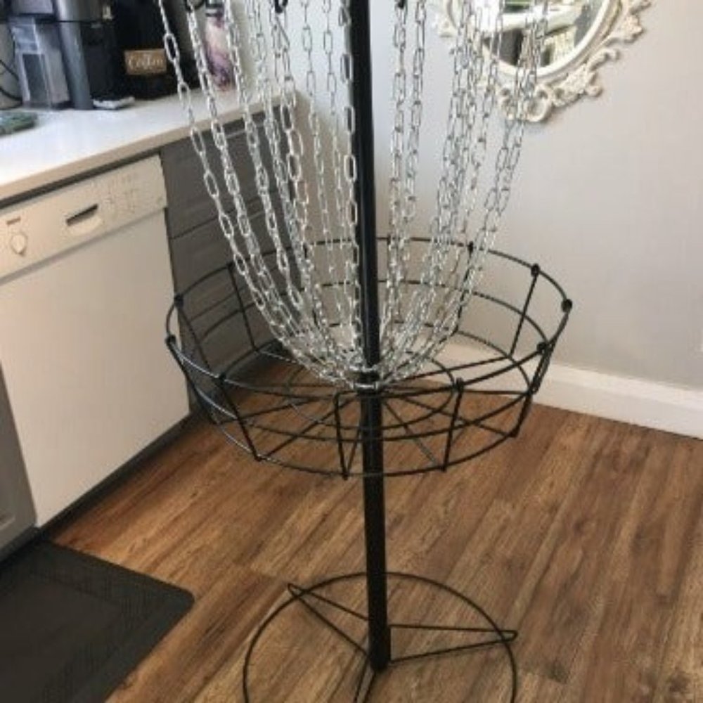 MVP Disc Sports Black Hole Practice 24-Chain Portable Disc Golf Basket Target